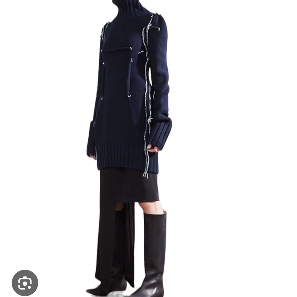 Maison Martin Margiela pour H&M Navy Sweater with fringe details